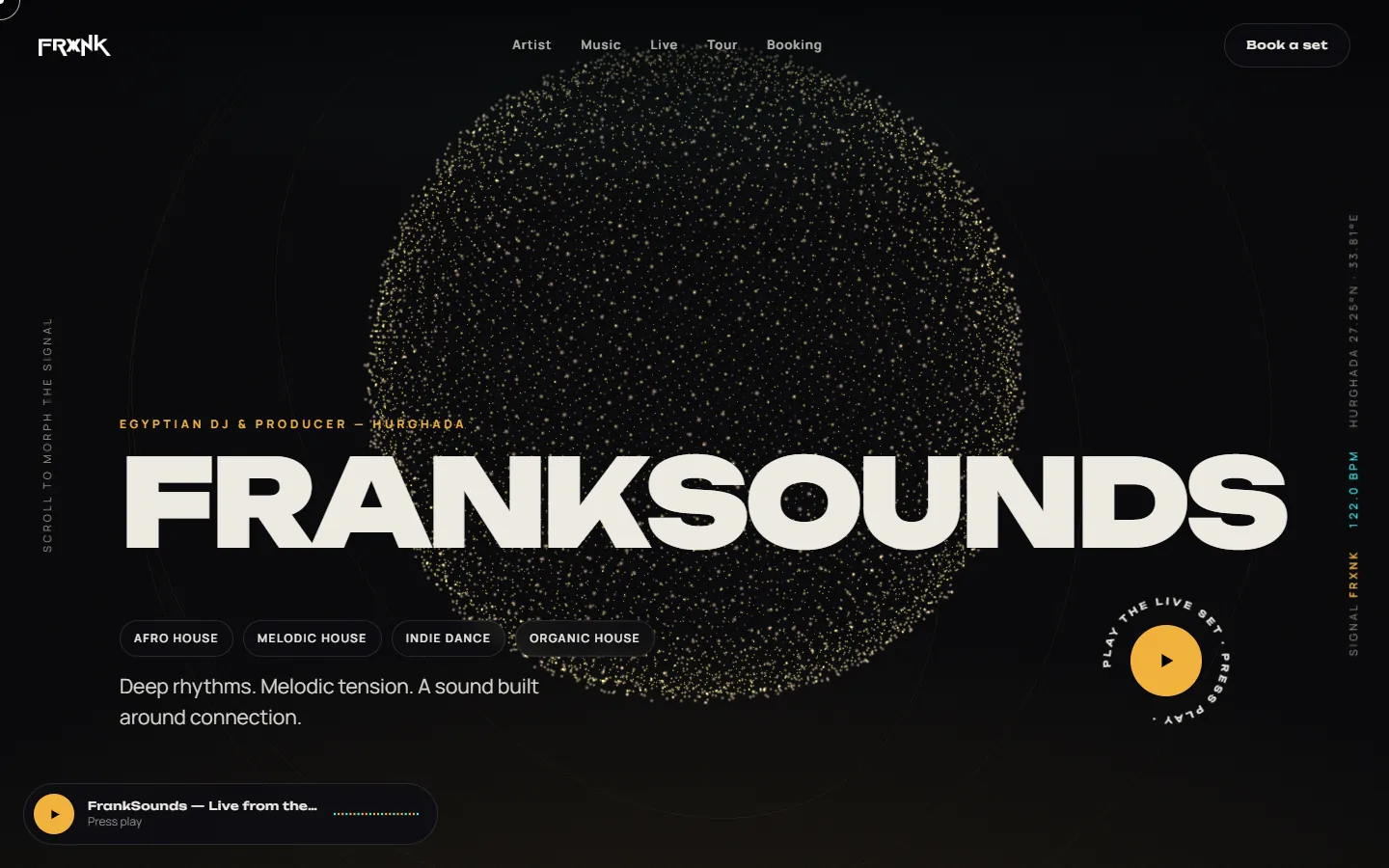Frank Sounds — الموقع على اللابتوب