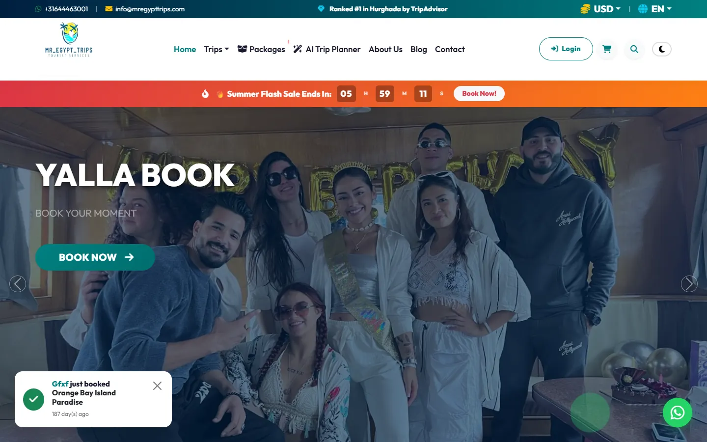 Mr Egypt Trips — الموقع على اللابتوب