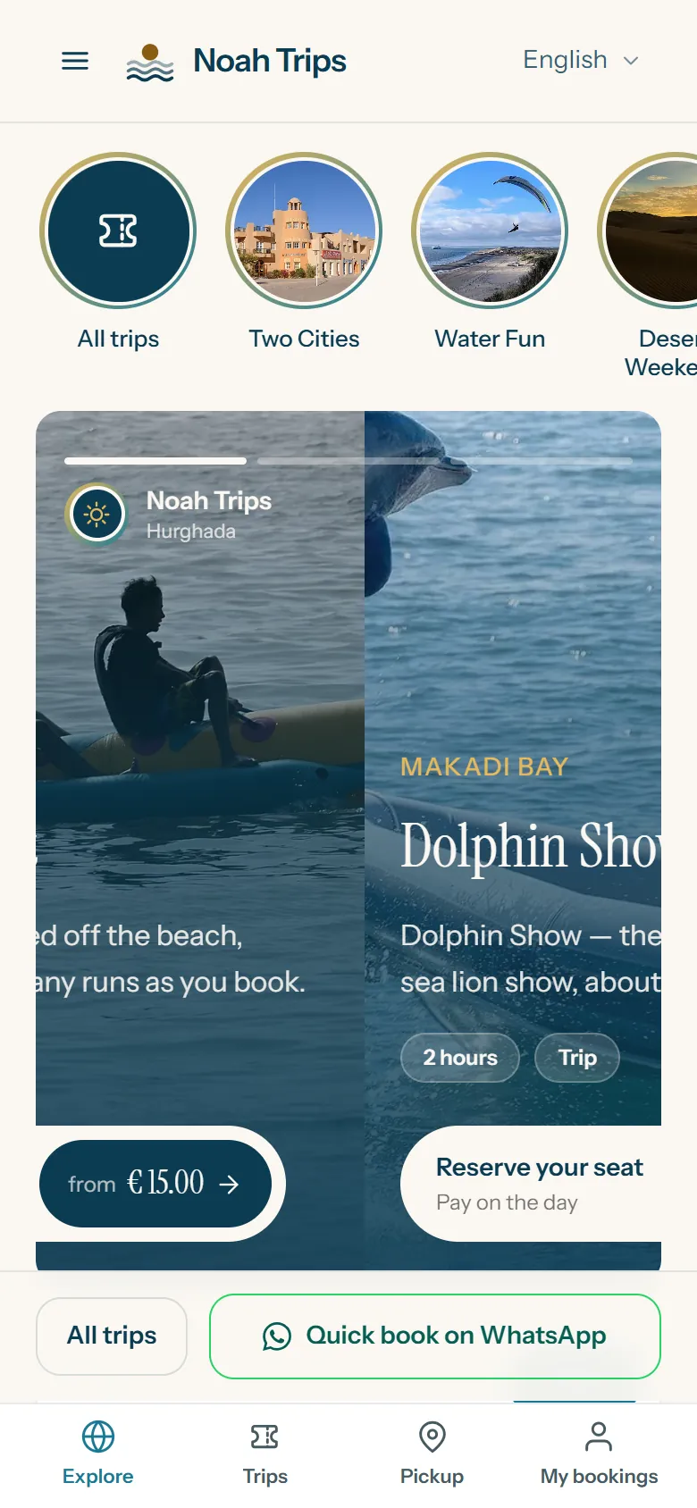 Noah Trips — على الموبايل
