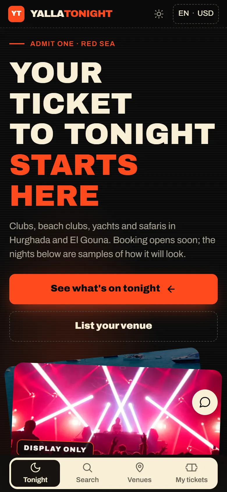 YallaTonight — على الموبايل