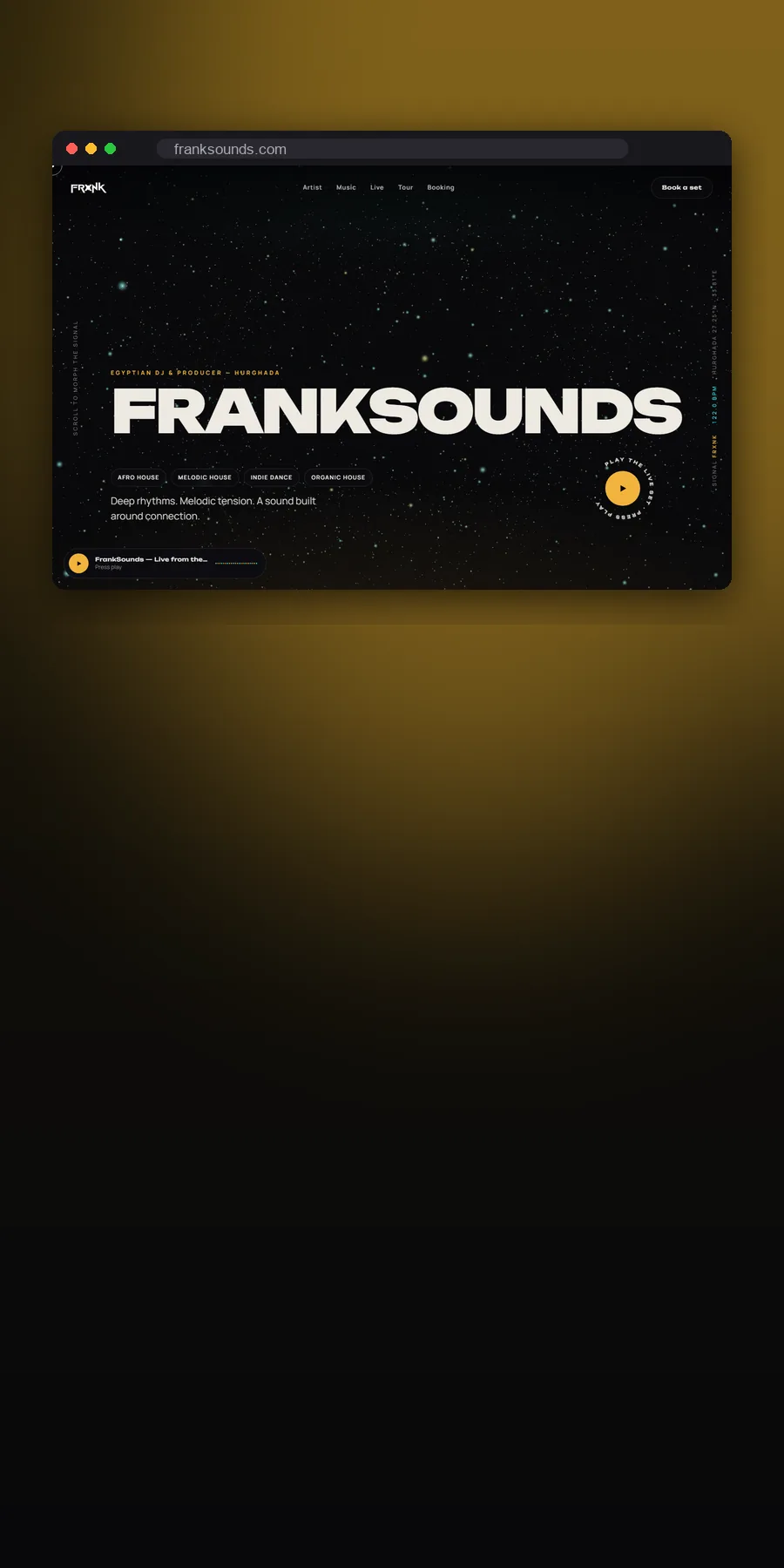 Frank Sounds — موقع فنان · دي جي ومنتج موسيقي