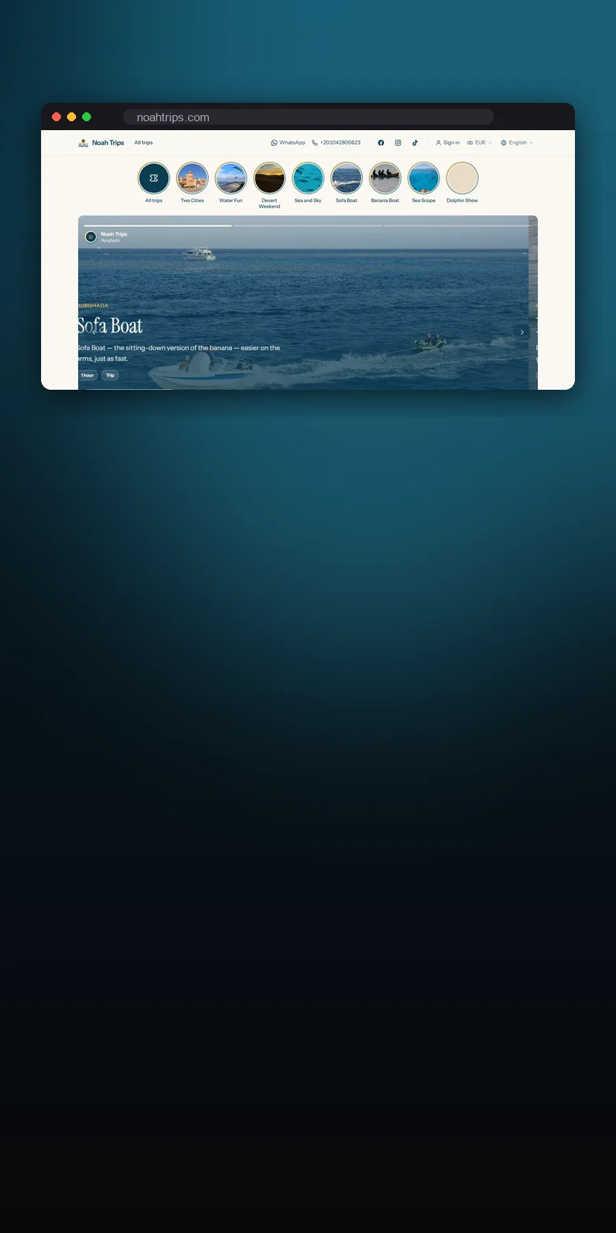 Noah Trips — موقع حجز رحلات · 8 لغات